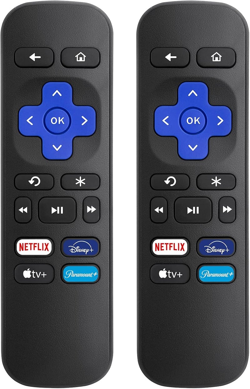 OMAIC 【عبوة من 2】 جهاز تحكم بديل لصندوق Roku، لجهاز Roku Express، لجهاز Roku Premiere، لجهاز Roku Player، لجهاز Roku1/2/3/4، (ليس لجهاز Stick أو التلفاز أو الألعاب) - Image 1